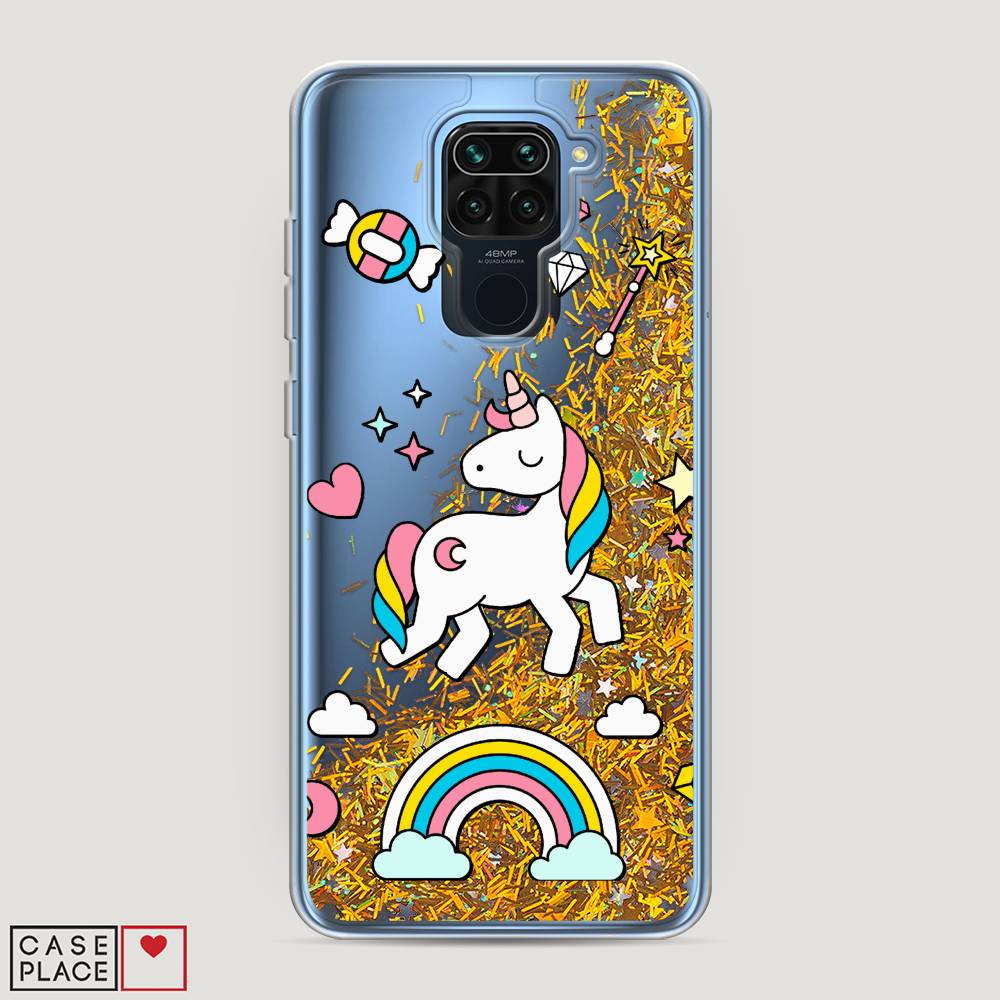 

Жидкий чехол с блестками "Принцесса единорог" на Xiaomi Redmi 10X 4G, 38290-1