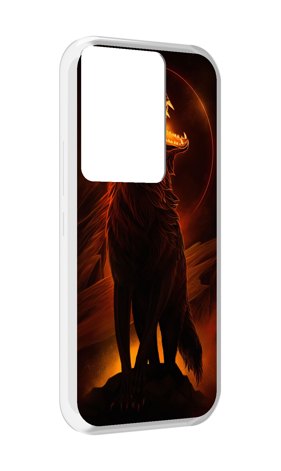 

Чехол MyPads волчара с огнем внутри для Itel Vision 3 Plus / Itel P38 Pro, Прозрачный, Tocco