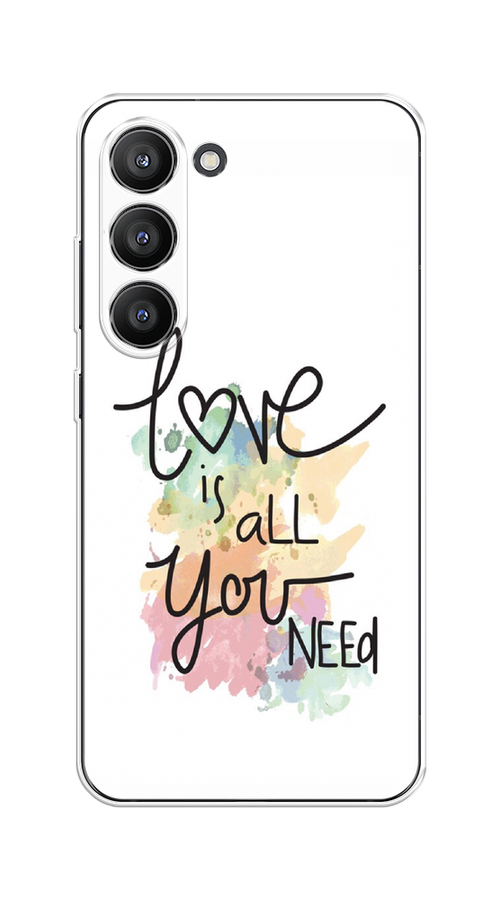 

Чехол на Samsung Galaxy S23 5G "Love is all you need", Белый;черный;зеленый, 2107350-1