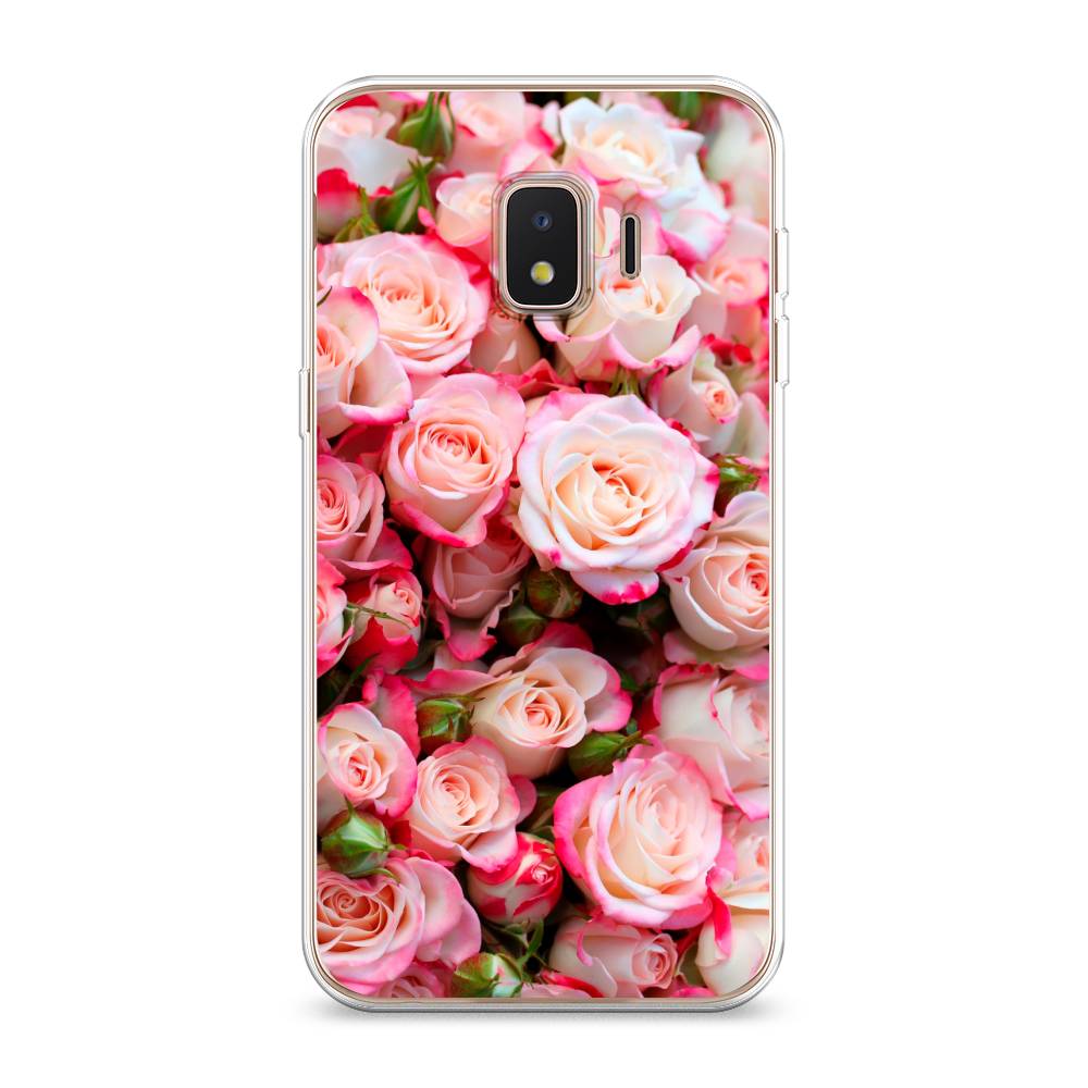 

Чехол на Samsung Galaxy J2 Core (2020) "Много роз", Розовый, 2100550-2