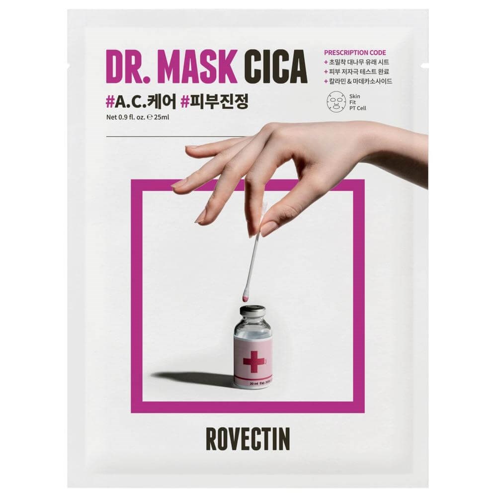 Успокаивающая тканевая маска ROVECTIN Skin Essentials Dr Mask Cica, 25 мл