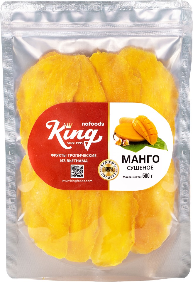 

Манго сушеное KING натуральное 100%/ сухофрукт манго/ манго 500гр 3шт KING Nafoods Group, KNFМанго05003П