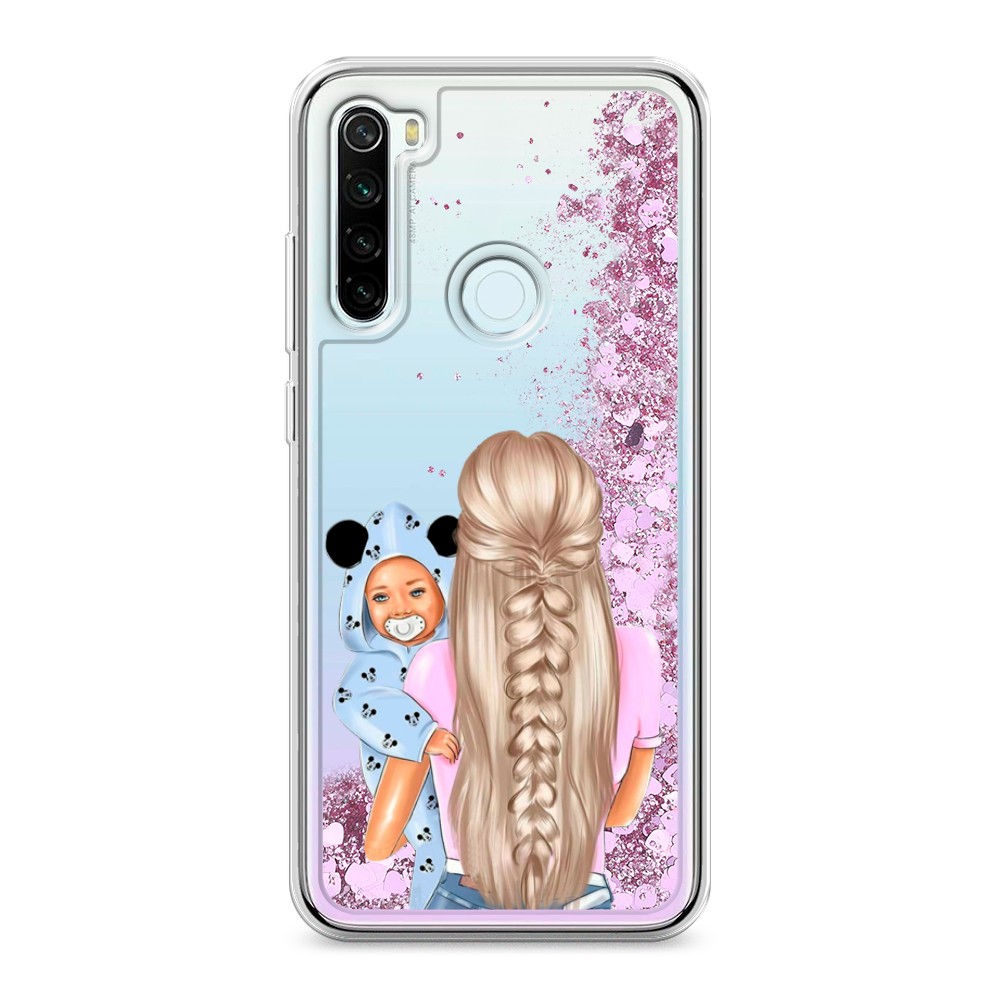 

Жидкий чехол с блестками "Молодая мама" на Xiaomi Redmi Note 8T