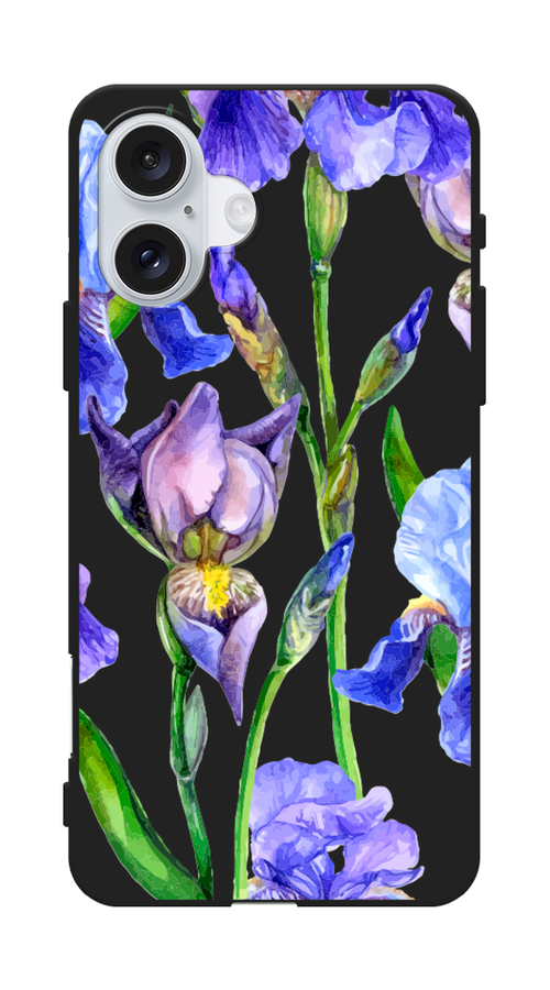 

Чехол Awog на Apple iPhone 16 Plus "Синие ирисы", Фиолетовый;голубой;зеленый, 16152-1