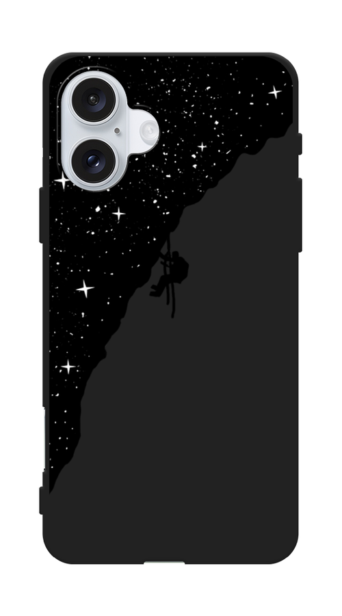 

Чехол Awog на Apple iPhone 16 Plus "Скалолаз в космосе", Черный;белый;бежевый, 16152-1