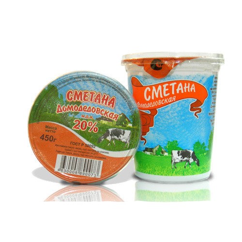 

Сметана Племзавод Барыбино Домодедовская 20% бзмж 450 г