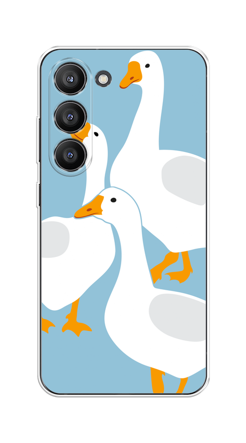 

Чехол на Samsung Galaxy S23 5G "Гусиное трио", Голубой;белый;серый;желтый, 2107350-1