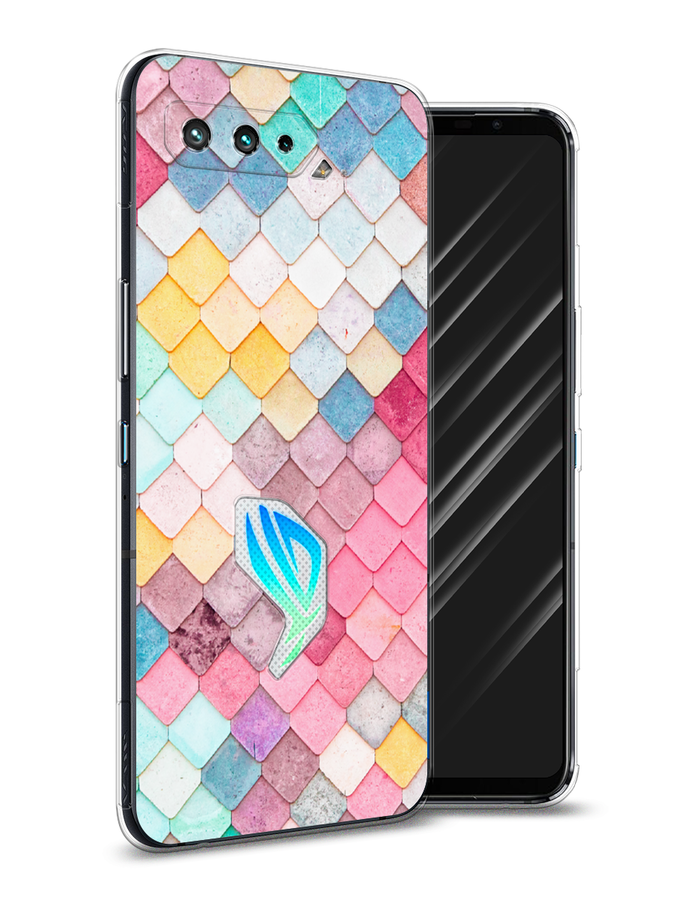 

Чехол Awog на Asus ROG Phone 5 "Нежные ромбики", Красный, 44250-4
