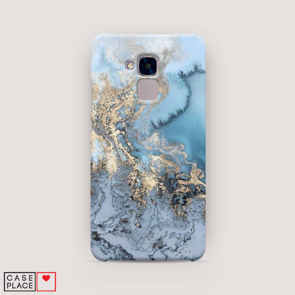 фото Чехол awog "морозная лавина синяя" для honor 5c