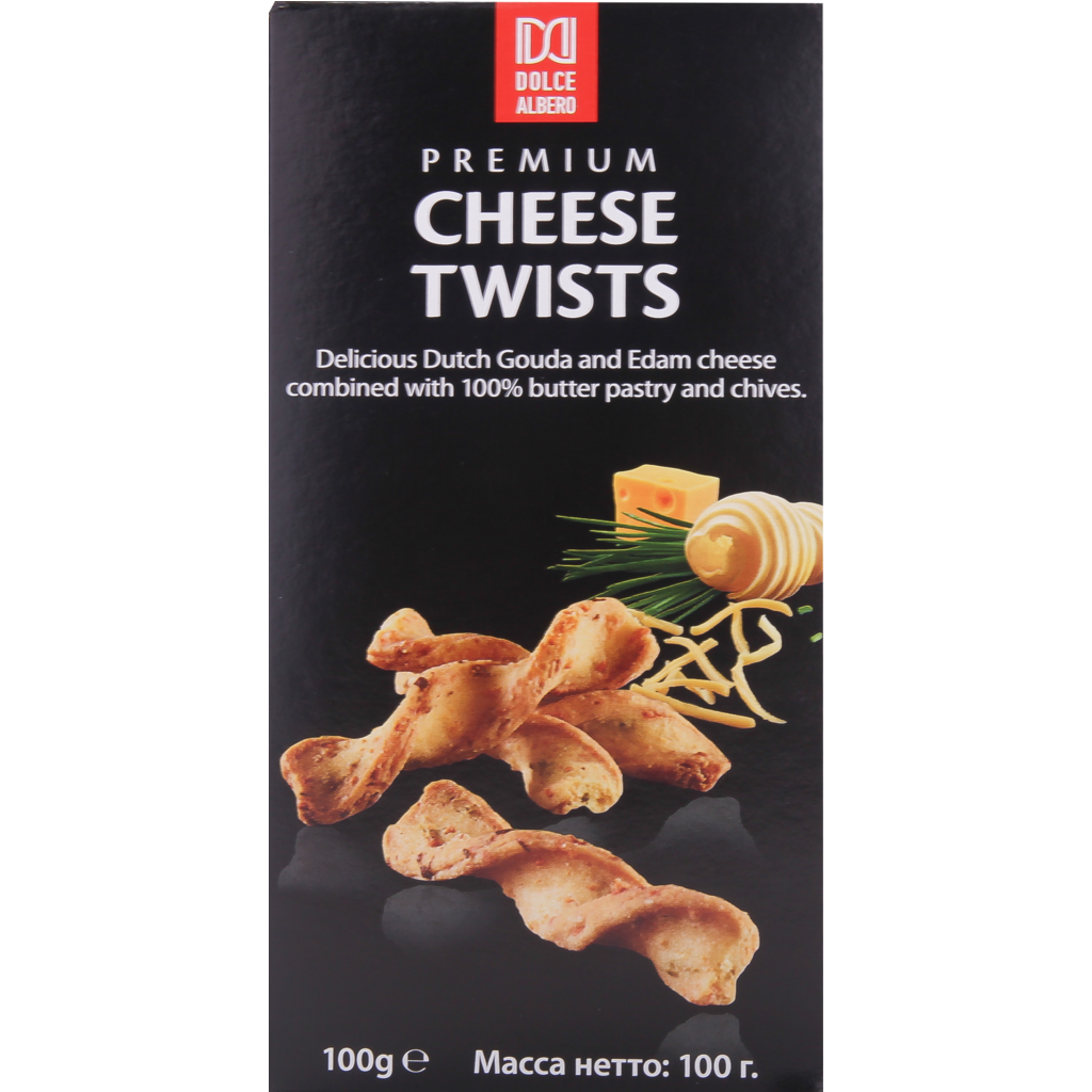 фото Печенье dolce alberto сдобное слоеное с сыром и луком 100 г dolce albero