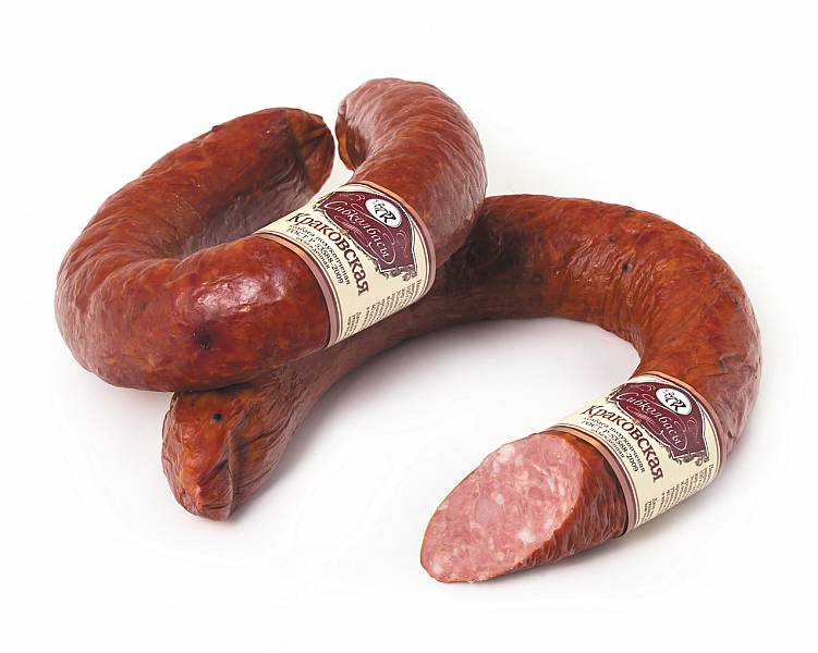 

Колбаса полукопченая Сибколбасы Краковская +-1 кг