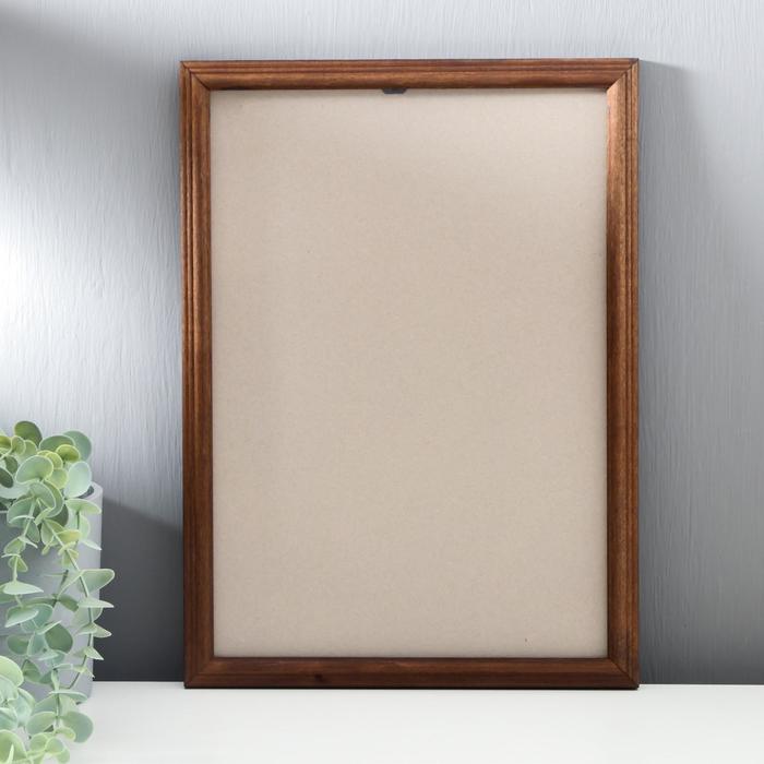 

Фоторамка дерево 25х35 см орех (пластиковый экран), Коричневый