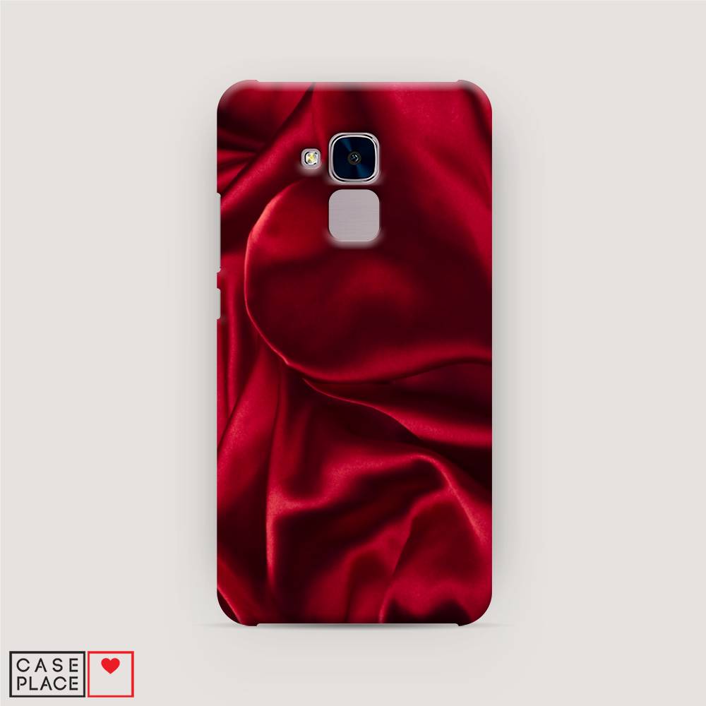 фото Чехол awog "текстура красный шелк" для honor 5c