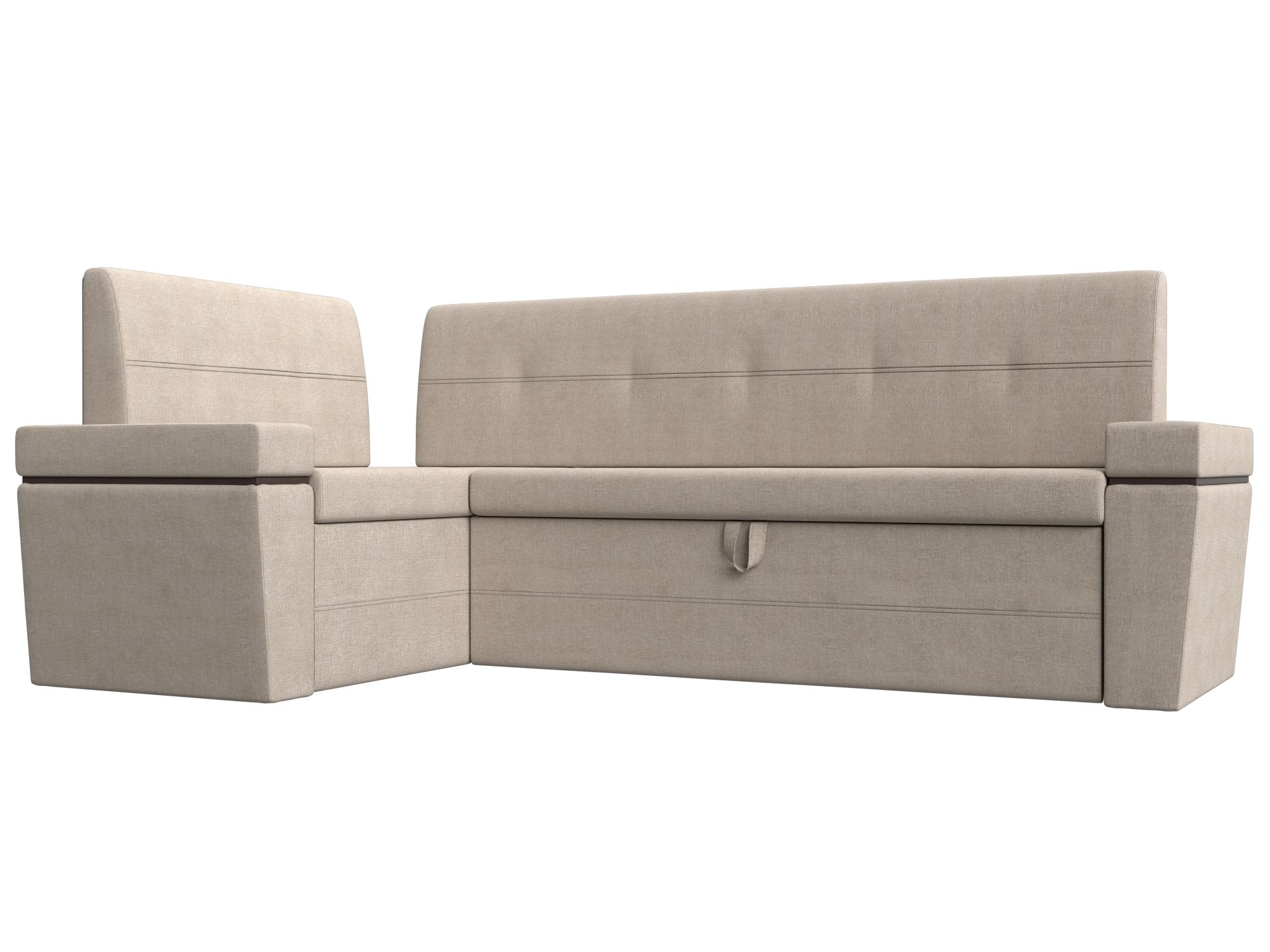 

Диван кухонный Лига Диванов Деметра левый угол 200х120х82, рогожка, бежевый, Кухонный угловой диван Деметра левый угол