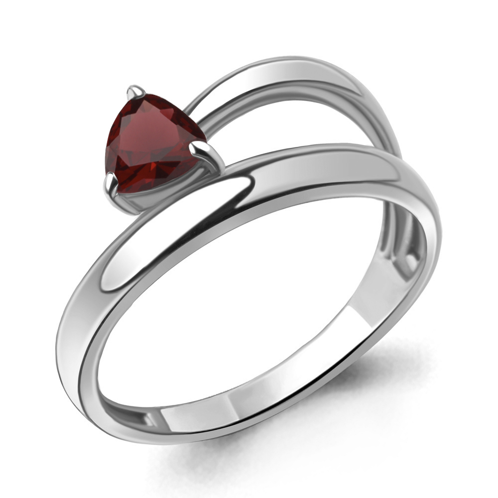 

Кольцо из серебра с гранатом р. , Aquamarine 6955003_925_р, 6955003_925_р