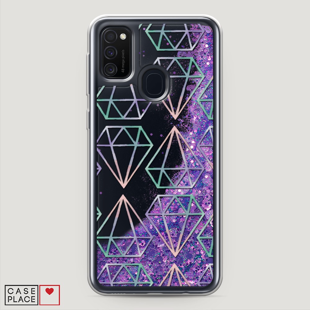

Чехол Awog на Samsung Galaxy M21 "Бриллианты голографика", Разноцветный, 29792-1