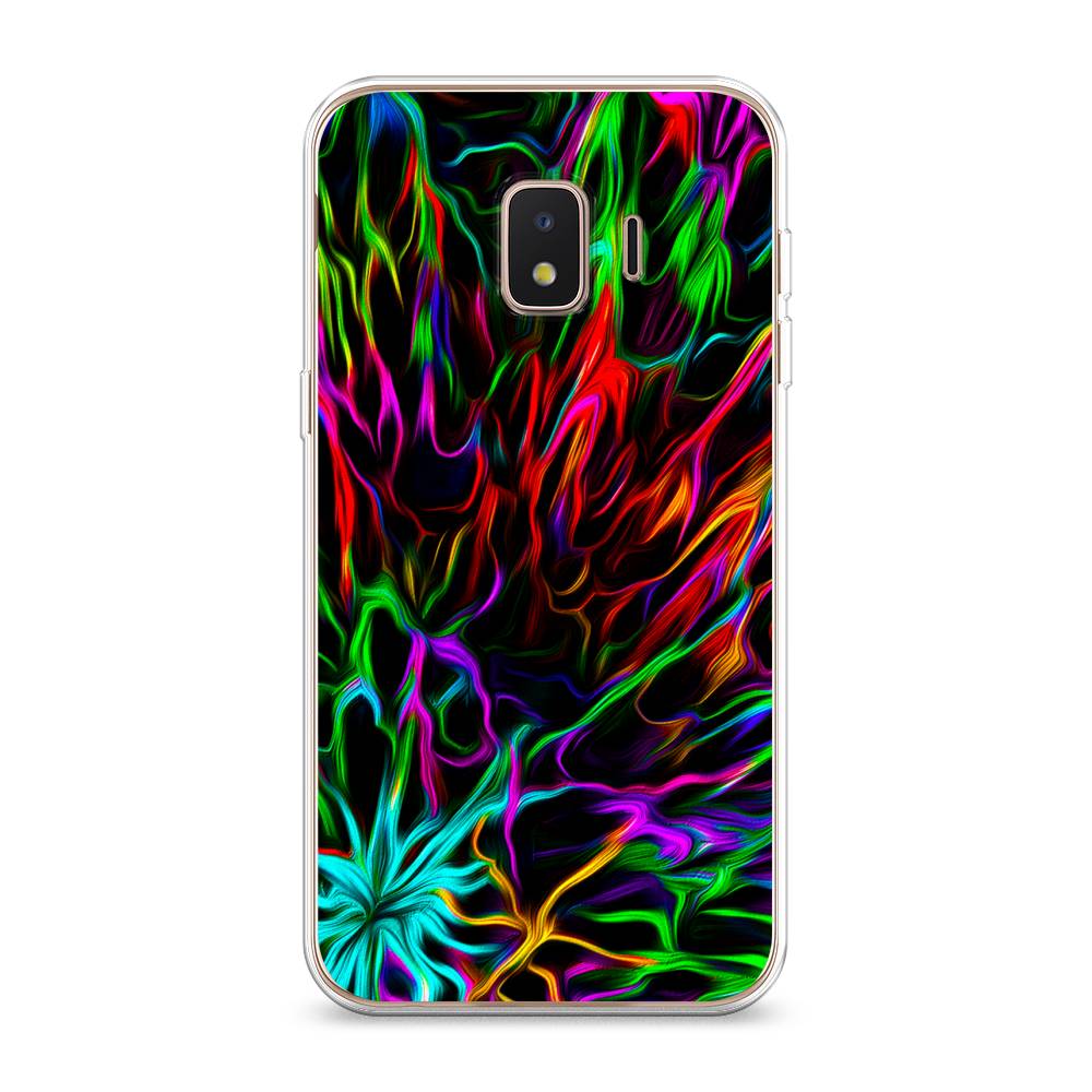 

Чехол на Samsung Galaxy J2 Core (2020) "Разноцветные разводы", Голубой;зеленый;оранжевый, 2100550-3