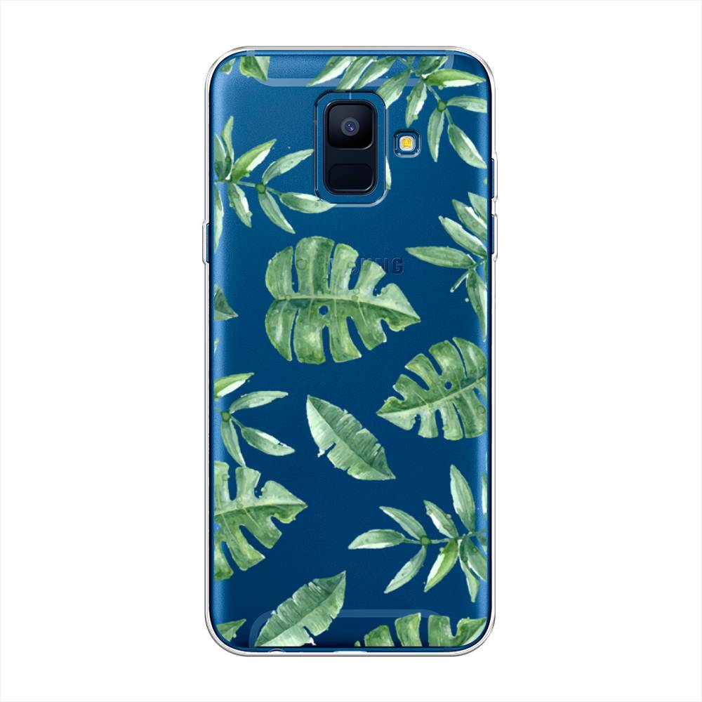 

Чехол Awog на Samsung Galaxy A6 "Нарисованные пальмовые листья", Зеленый, 25950-4