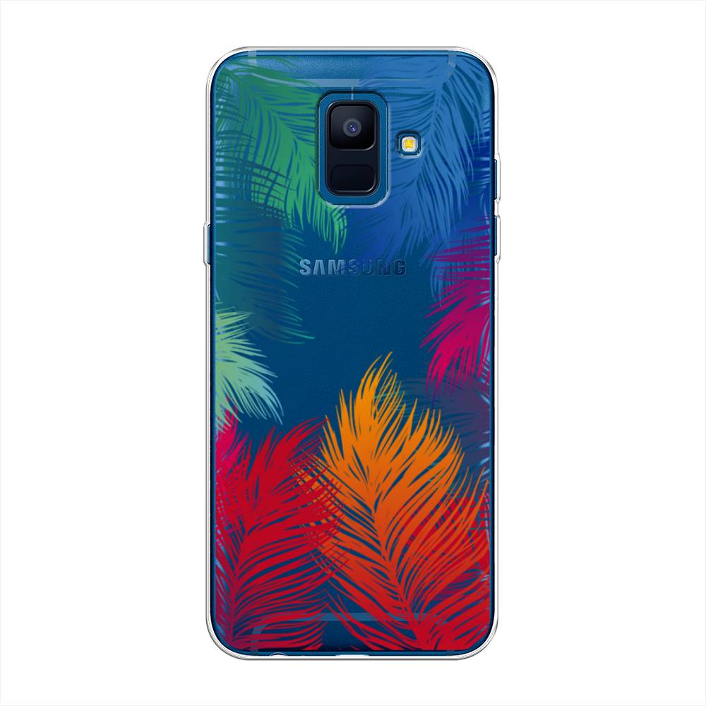 фото Чехол awog "рамка из перьев" для samsung galaxy a6