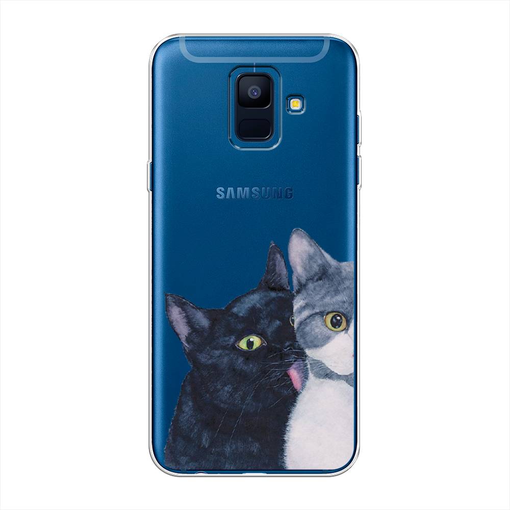 

Чехол Awog на Samsung Galaxy A6 "Кошачья любовь", Синий, 25950-1