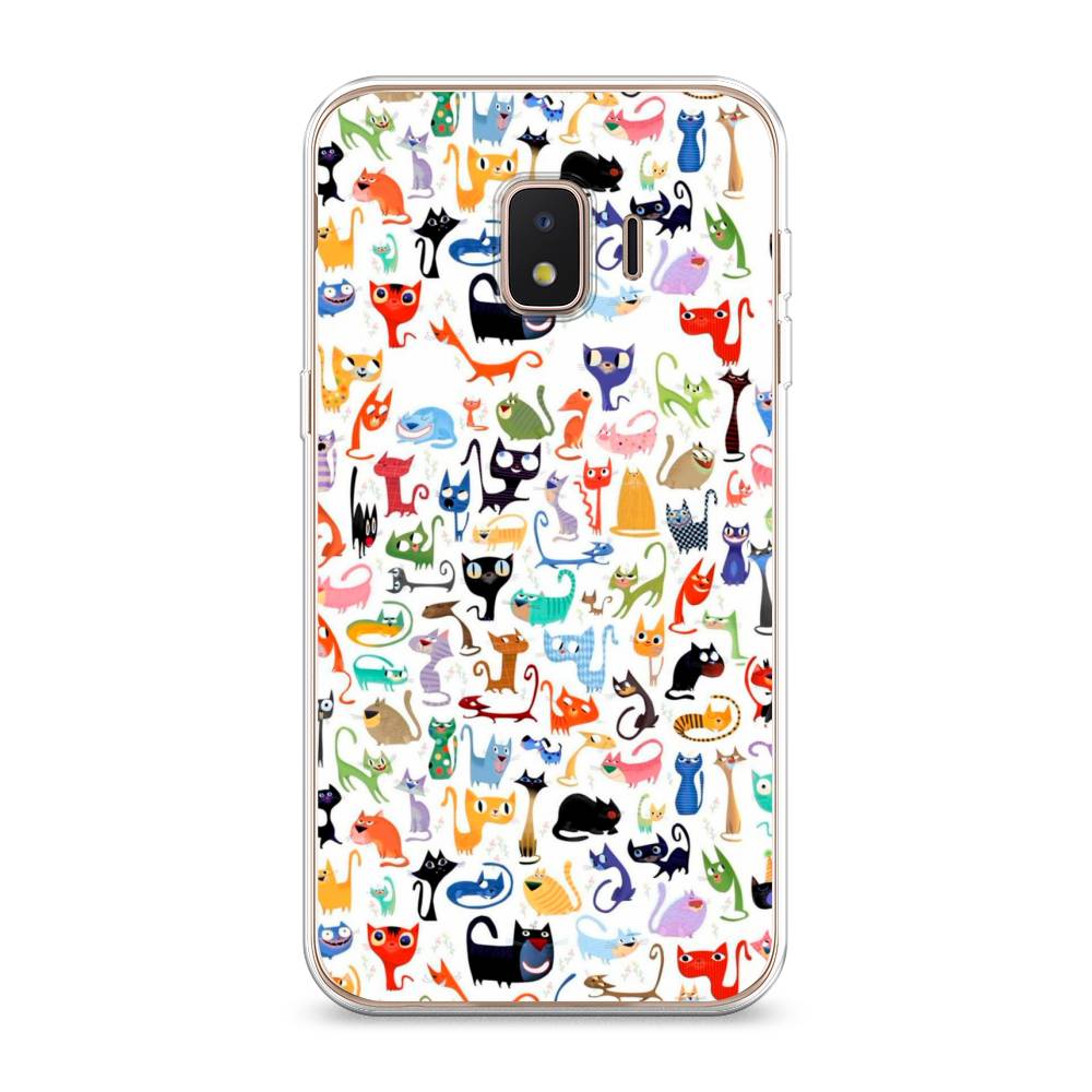 

Чехол на Samsung Galaxy J2 Core (2020) "Цветные коты", Разноцветный, 2100550-1