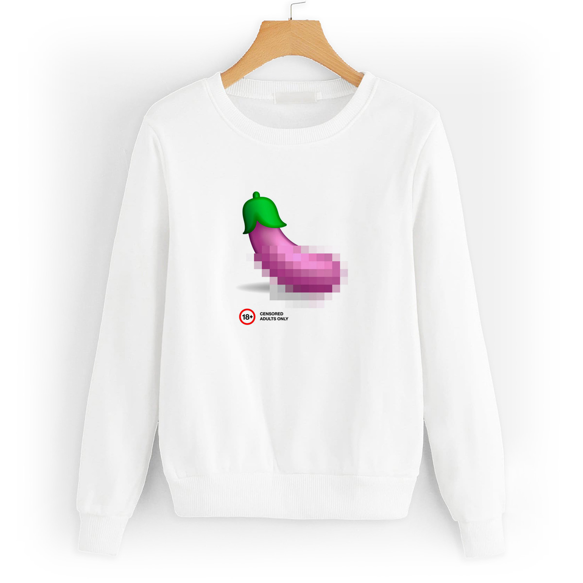

Свитшот белый CoolPodarok Илюстрация. Баклажан 18+, W0501647