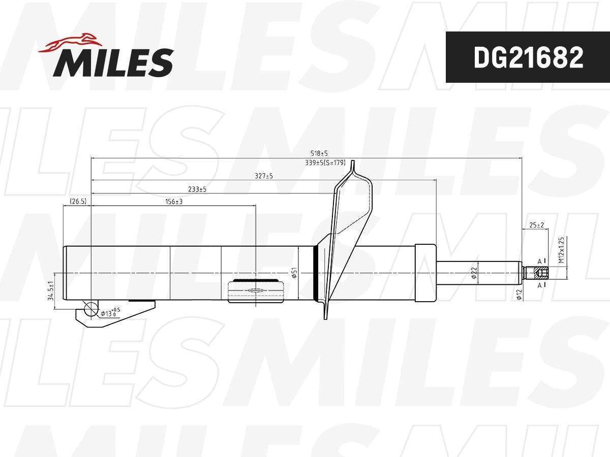 

Амортизатор передний правый FORD TRANSIT CONNECT 02- (KYB 334629) DG21682