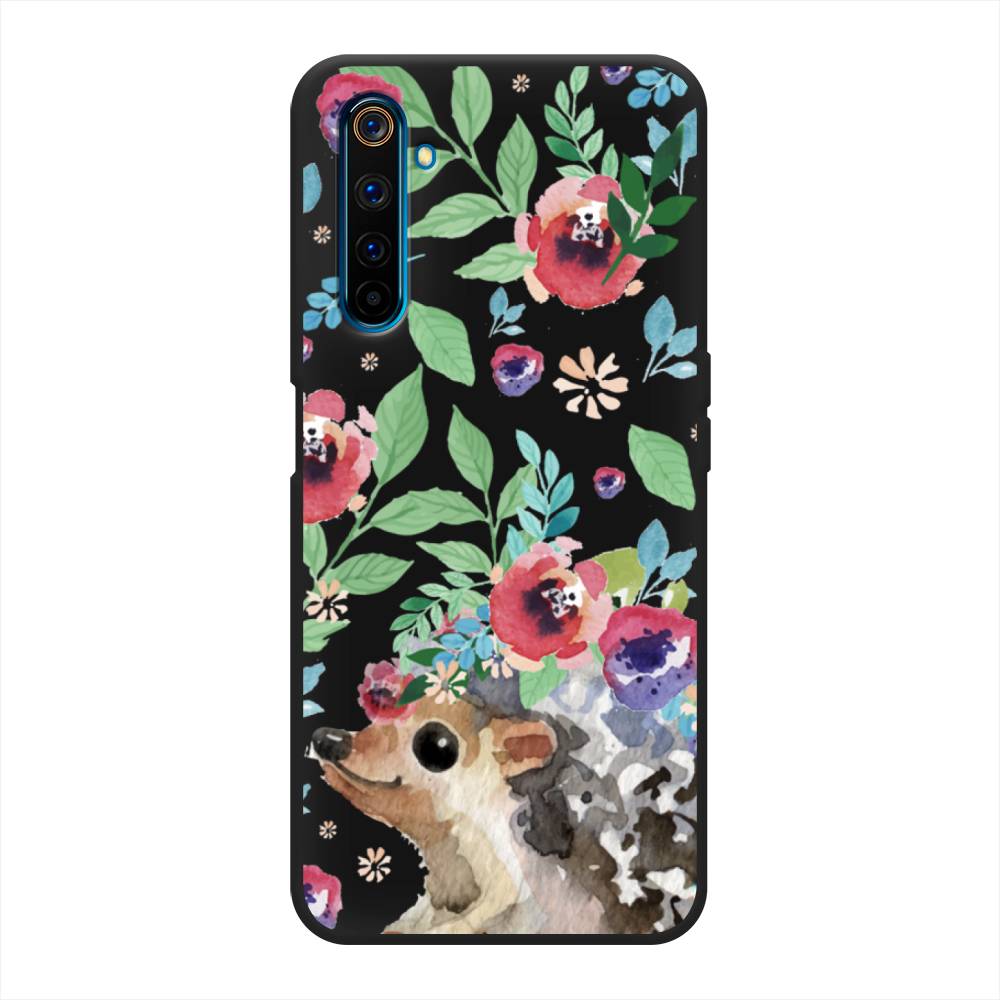 

Чехол Awog на Realme 6 Pro "Ежик в цветах акварель", Разноцветный, 252852-1