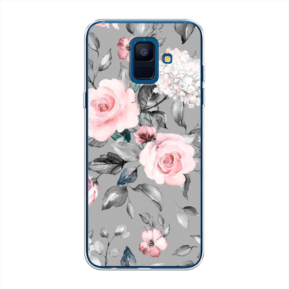 

Чехол Awog "Розы на сером" для Samsung Galaxy A6, 25950-8