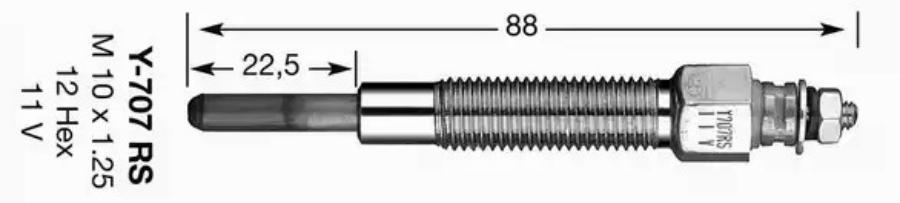 

Свеча накала NGK 4937