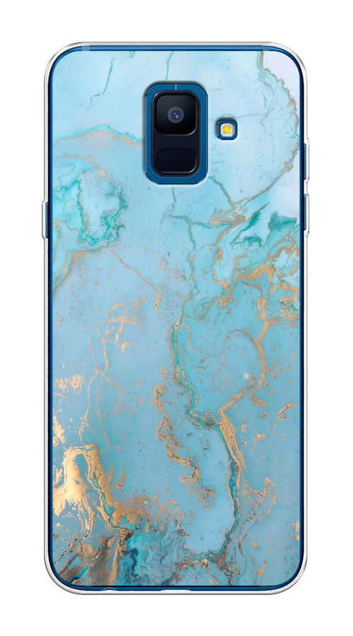 

Чехол Awog на Samsung Galaxy A6 "Голубой мрамор рисунок", 25950-3