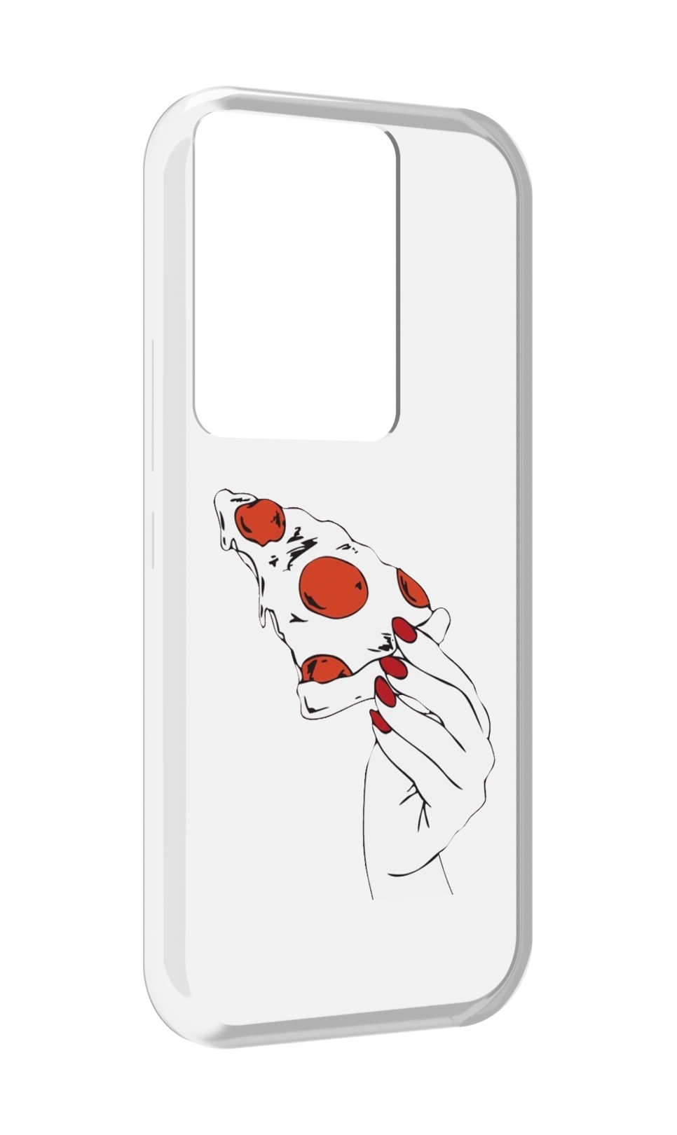 

Чехол MyPads белая-пицца для Itel Vision 3 Plus / Itel P38 Pro, Прозрачный, Tocco