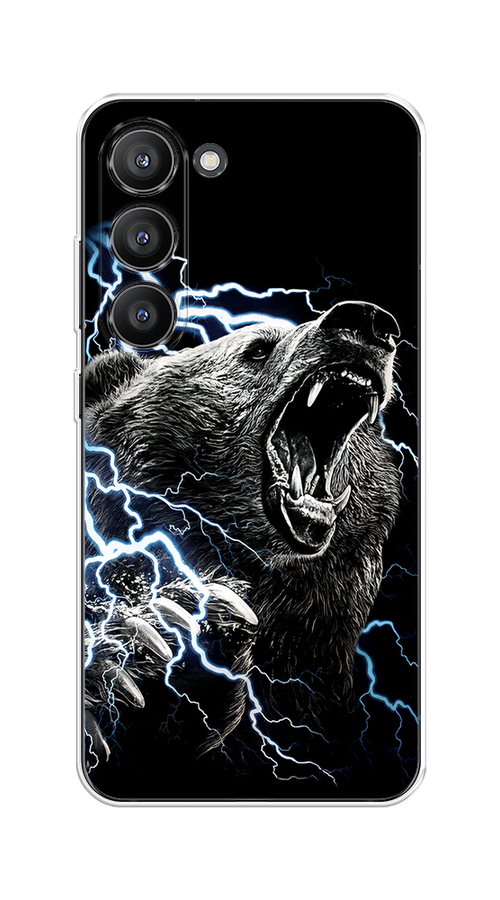

Чехол на Samsung Galaxy S23 5G "Гроза и медведь", Черный;серый;серебристый, 2107350-1