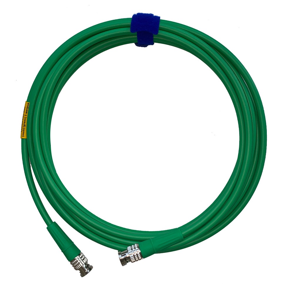 фото Кабель коаксиальный bnc - bnc gs-pro 12g sdi bnc-bnc mob green 5.0m