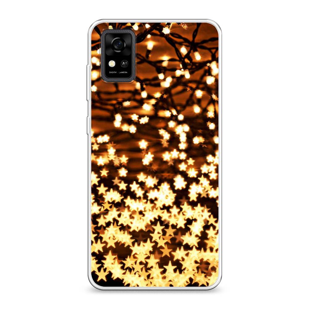 

Чехол на ZTE Blade A31 "Новогодняя гирлянда", Золотистый, 134650-5