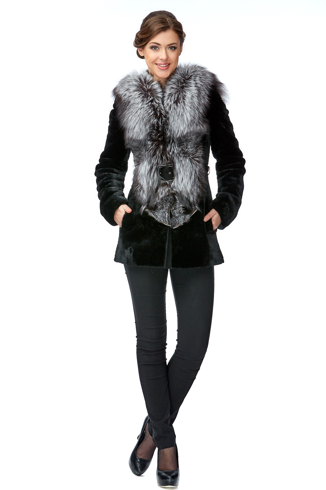 

Шуба женская МОСМЕХА 8005954 черная 46 RU, Черный, 8005954