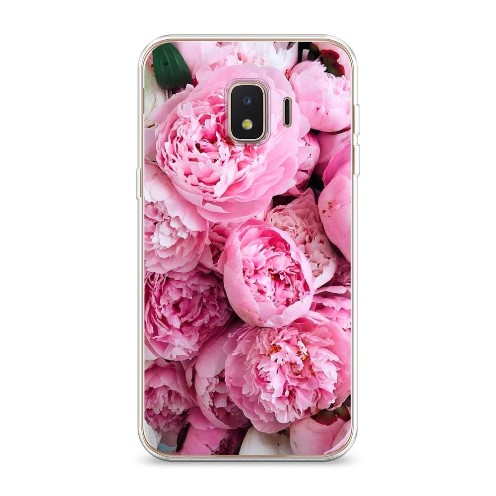 

Чехол на Samsung Galaxy J2 Core (2020) "Розовые пионы", Бежевый;розовый, 2100550-2