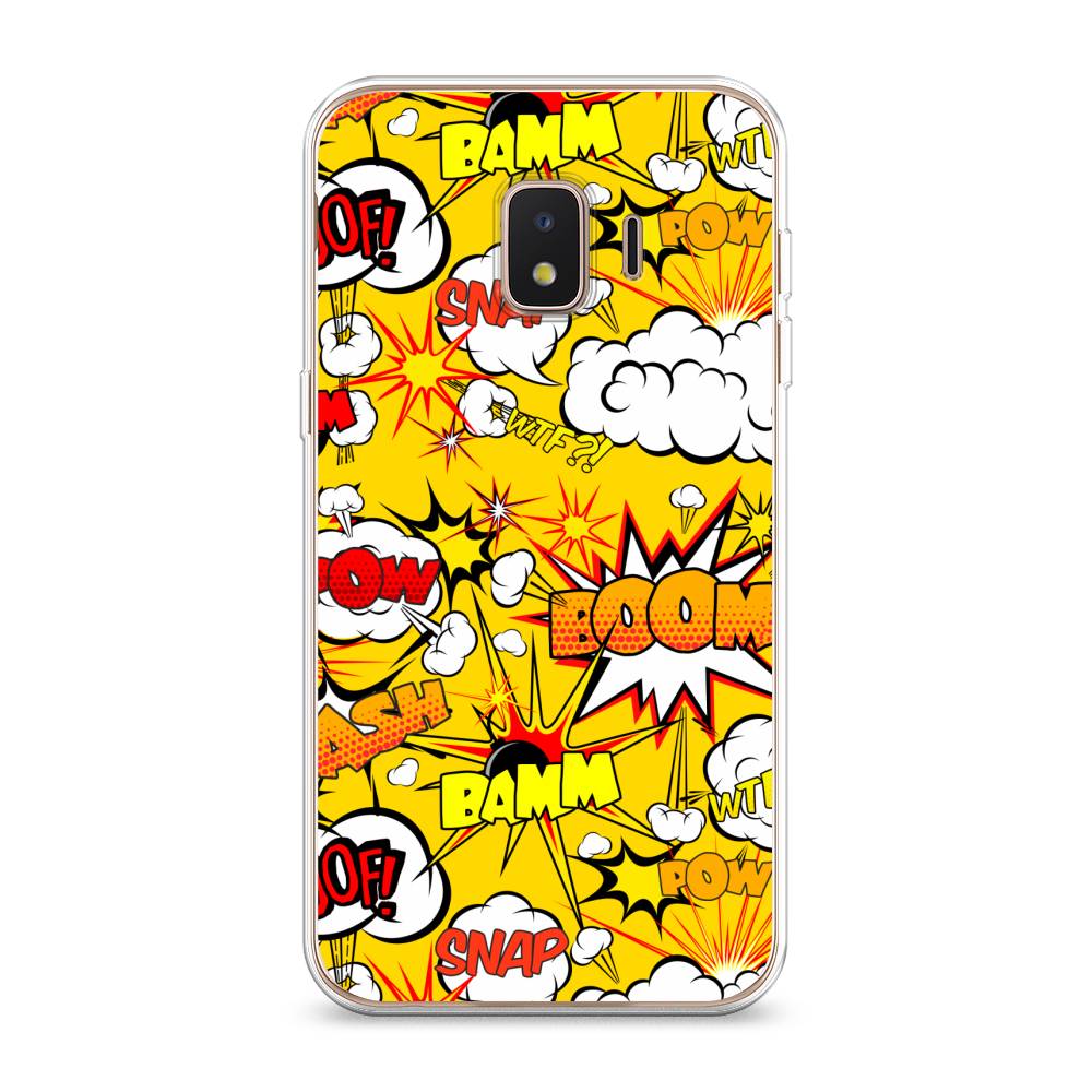 

Чехол на Samsung Galaxy J2 Core (2020) "Поп Арт эффекты", Желтый;белый;оранжевый, 2100550-6