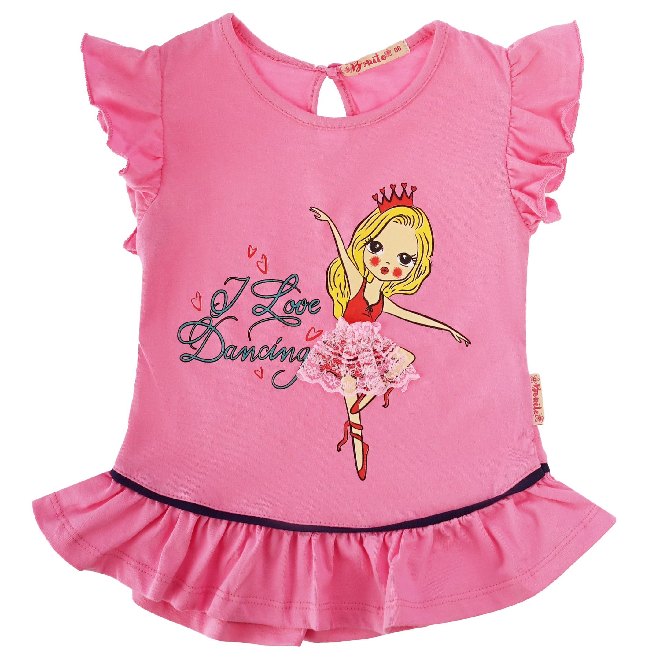 

Футболка детская Bonito kids BK1196K цв. розовый р. 92, BK1196K