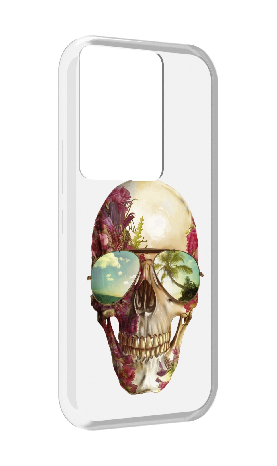 

Чехол MyPads Череп с очками для Itel Vision 3 Plus / Itel P38 Pro, Прозрачный, Tocco