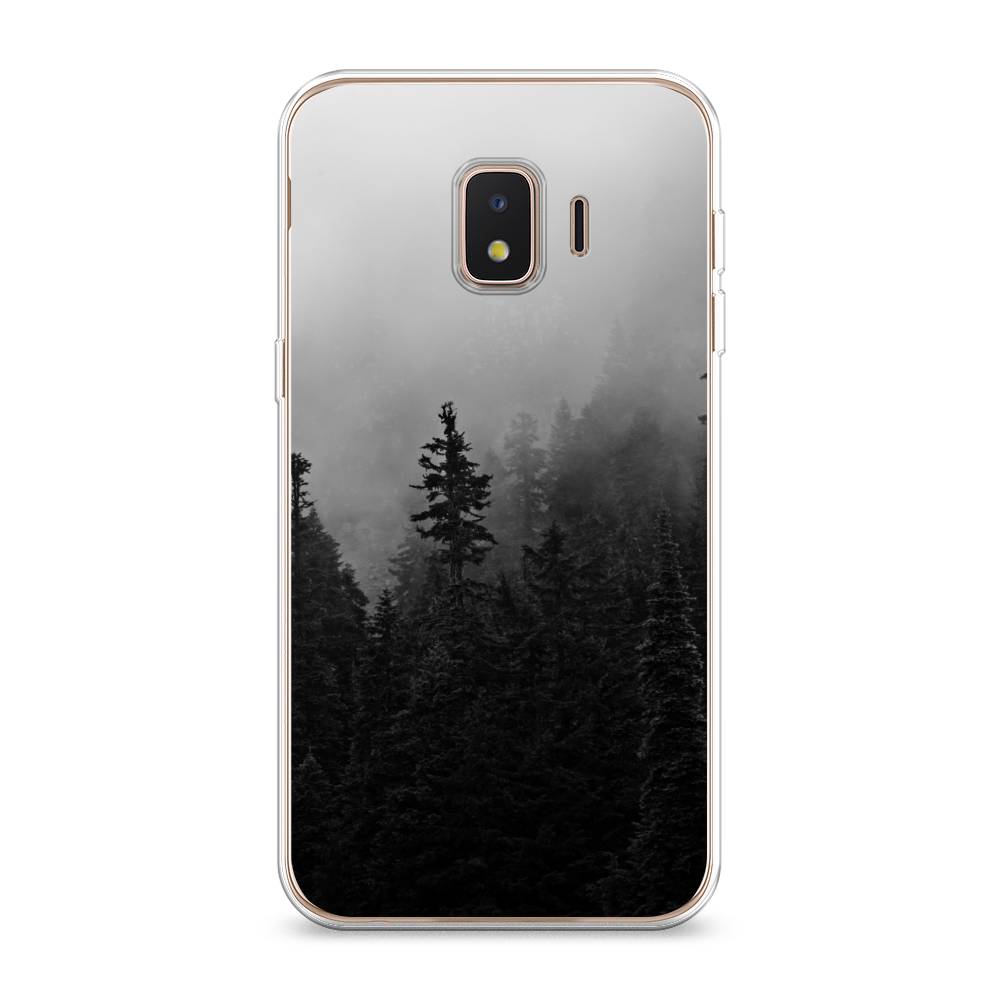 

Чехол на Samsung Galaxy J2 Core (2020) "Туманный лес", Серый;черный, 2100550-2