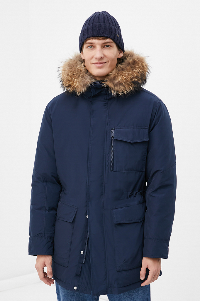

Куртка мужская Finn Flare FWB21018 синяя 2XL, Синий, FWB21018