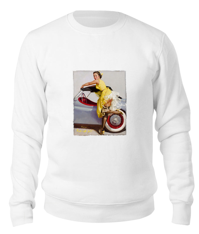 

Свитшот унисекс Printio Pin-up girl белый S, Pin-up girl