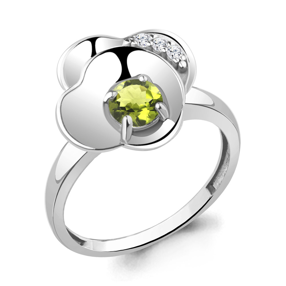 

Кольцо из серебра с хризолитом р. 18 Aquamarine 6944907А_925_р, 6944907А_925_р