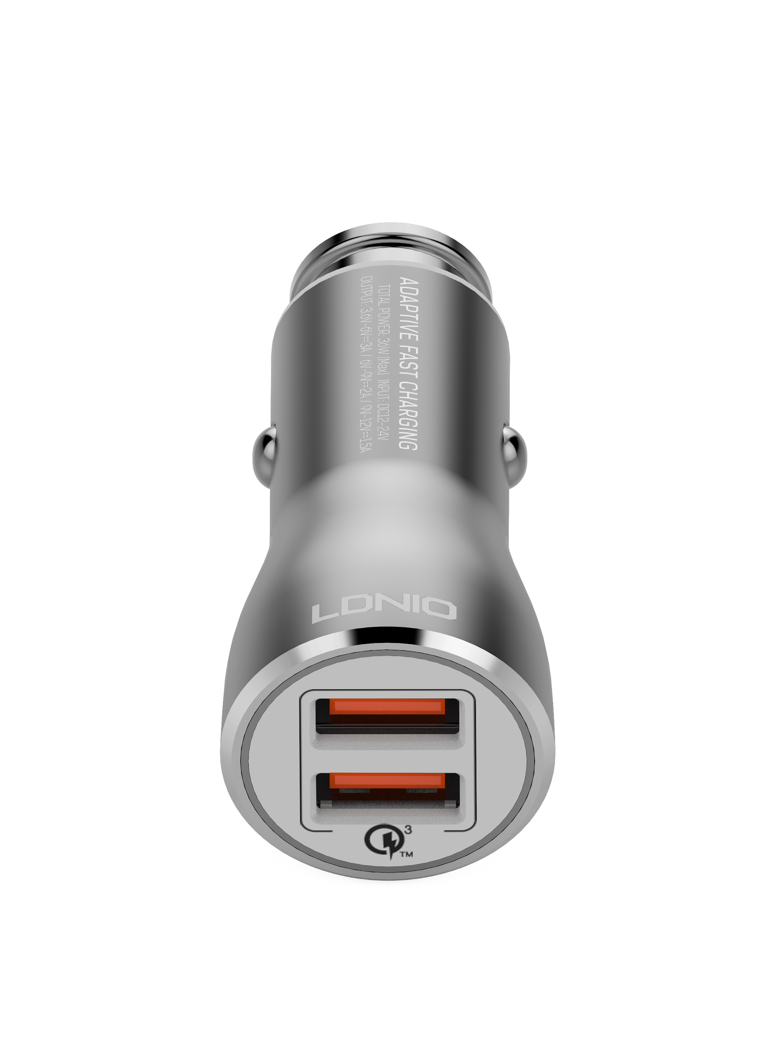 

Авто ЗУ LDNIO C407Q + Кабель Type-C 2 USB QC 3.0 5V_9V_12V, 36W Silver