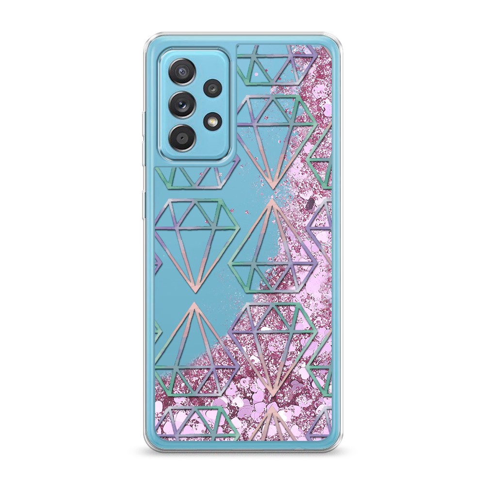 

Жидкий чехол с блестками "Бриллианты голографика" на Samsung Galaxy A52s