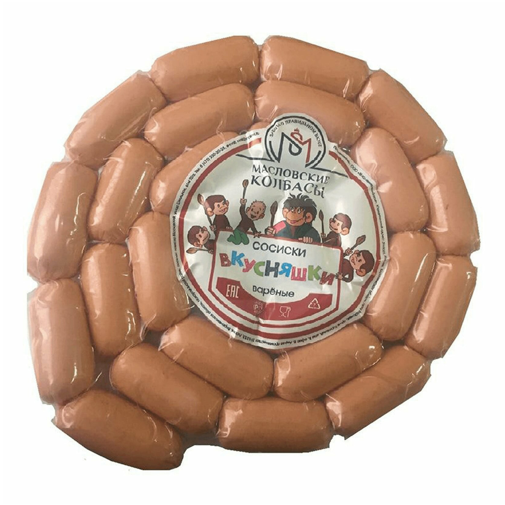 

Сосиски Масловские колбасы Вкусняшки вареные