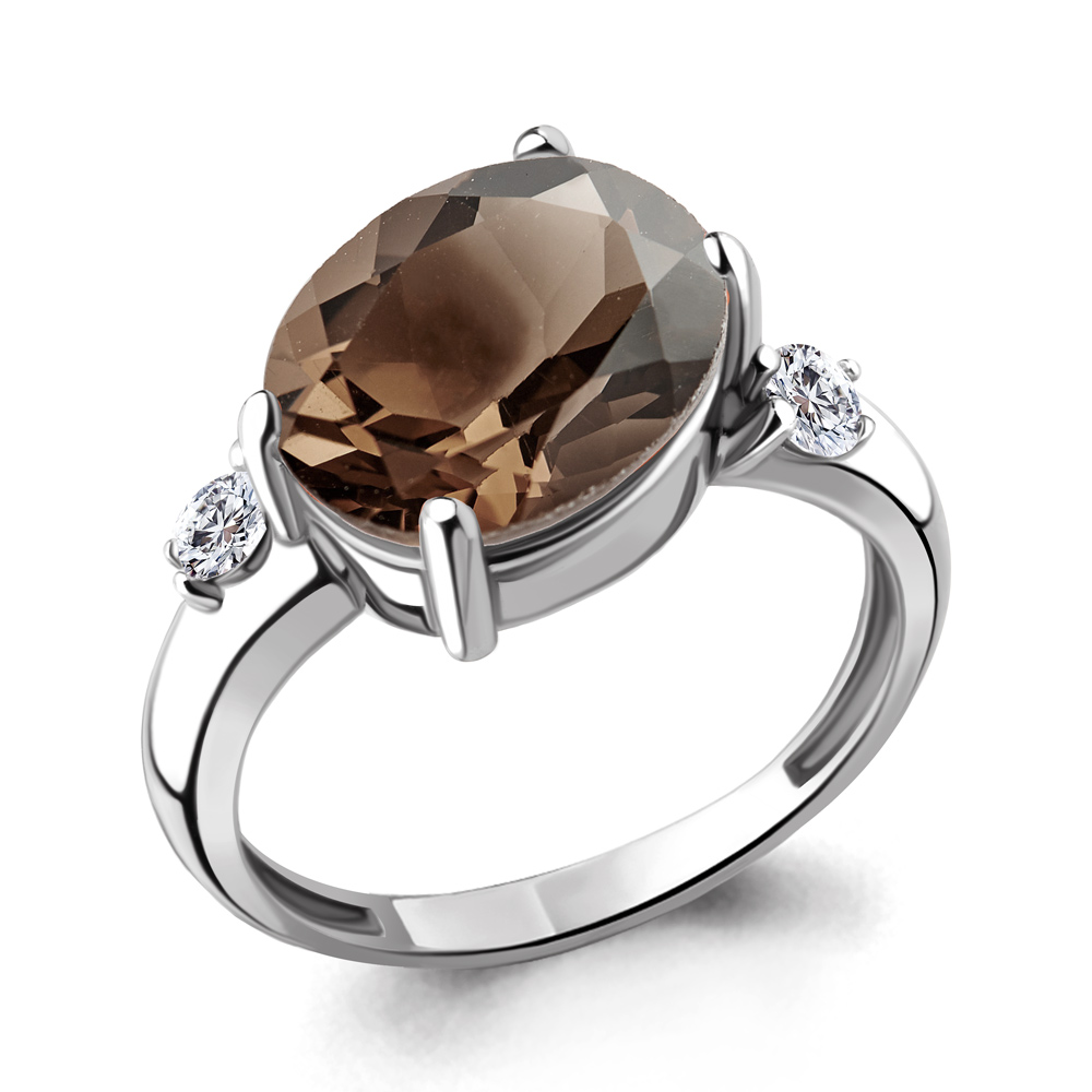 

Кольцо из серебра с кварцем р. 19 Aquamarine 6943701А_925_р, 6943701А_925_р
