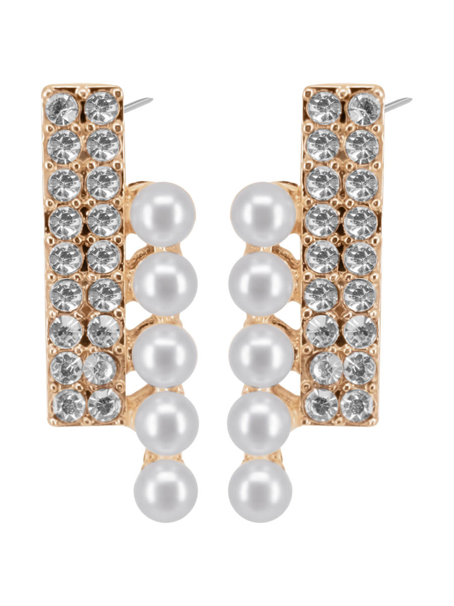 

Серьги из бижутерного сплава OTOKODESIGN 2-60342, акрил/стразы, 2-60342