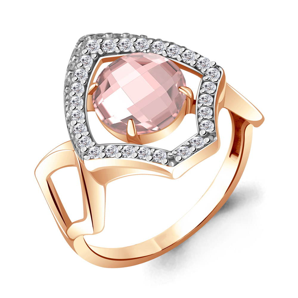 

Кольцо из серебра с морганитом р. , Aquamarine 6943590А_925_з, 6943590А_925_з
